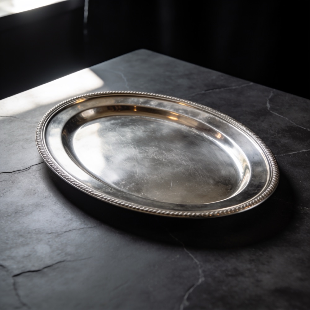 Silver serving platter