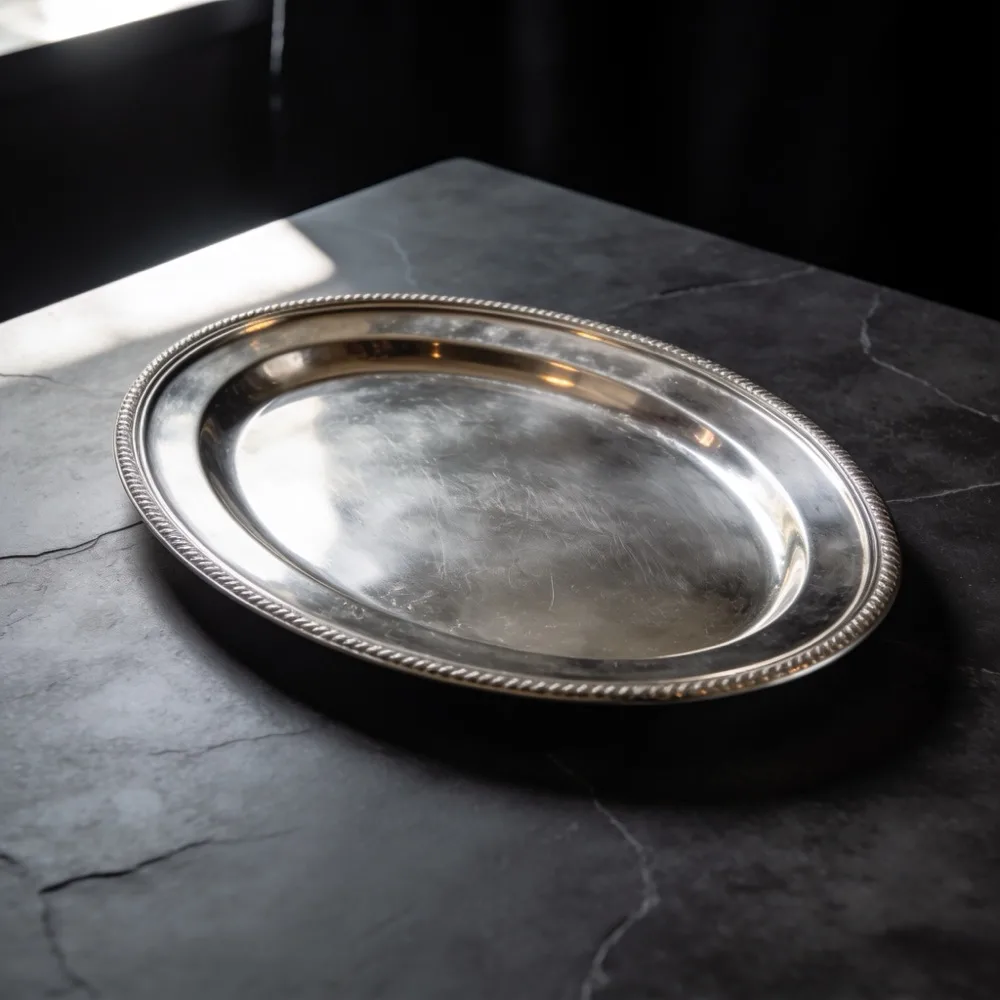 Silver serving platter