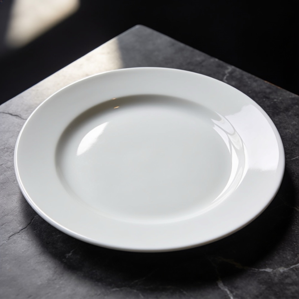 White dinner plate