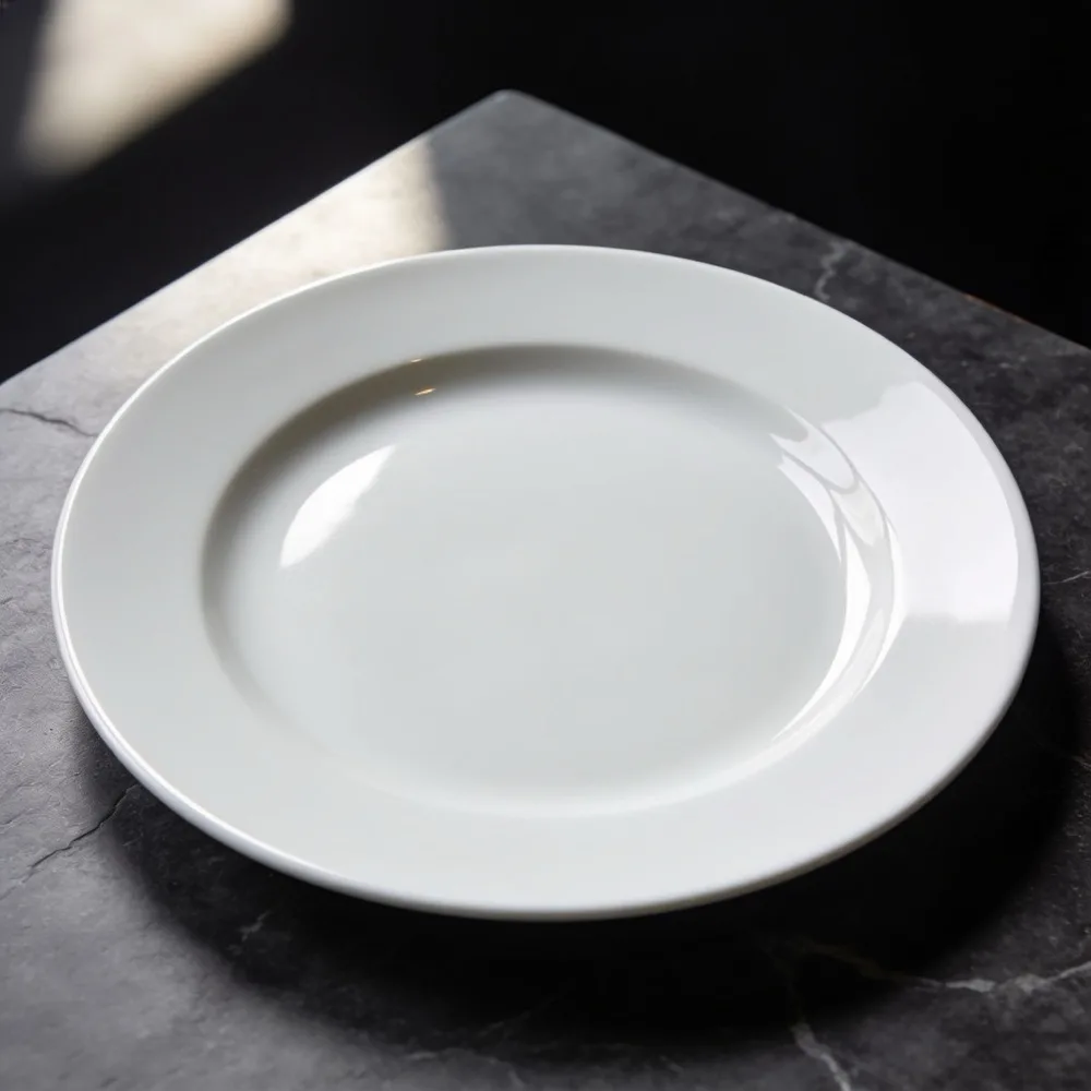 White dinner plate