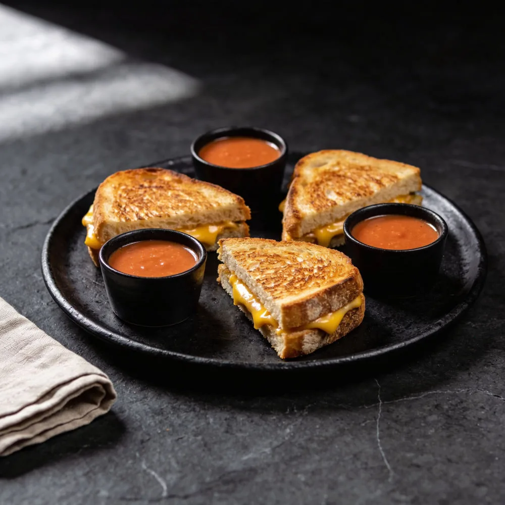 Grilled Cheese & Tomato Soup Shots