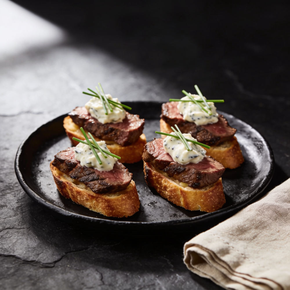 Beef Tenderloin Crostini