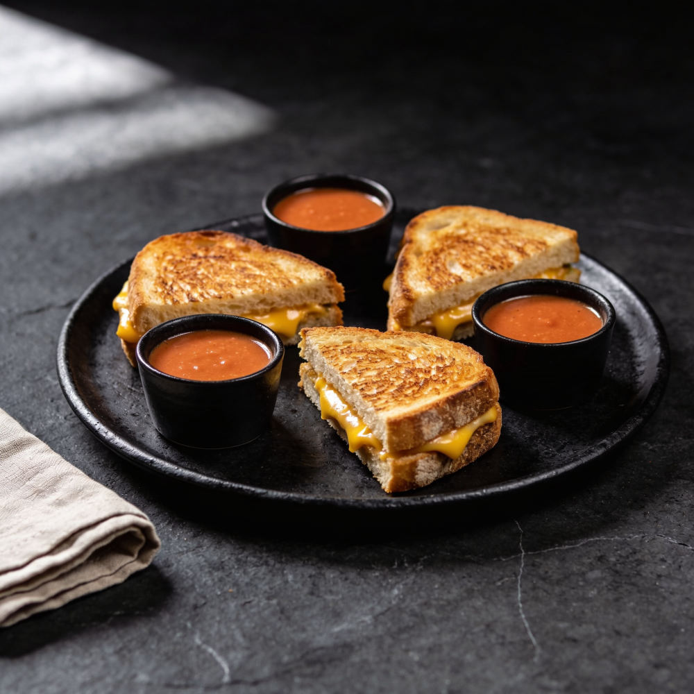 Grilled Cheese & Tomato Soup Shots